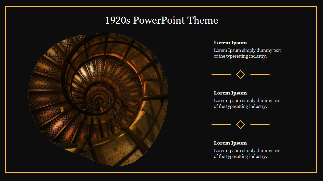 Amazing 1920s PowerPoint Theme Presentation Template